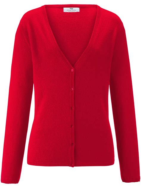 Rot Strickjacke Aus Kaschmir 